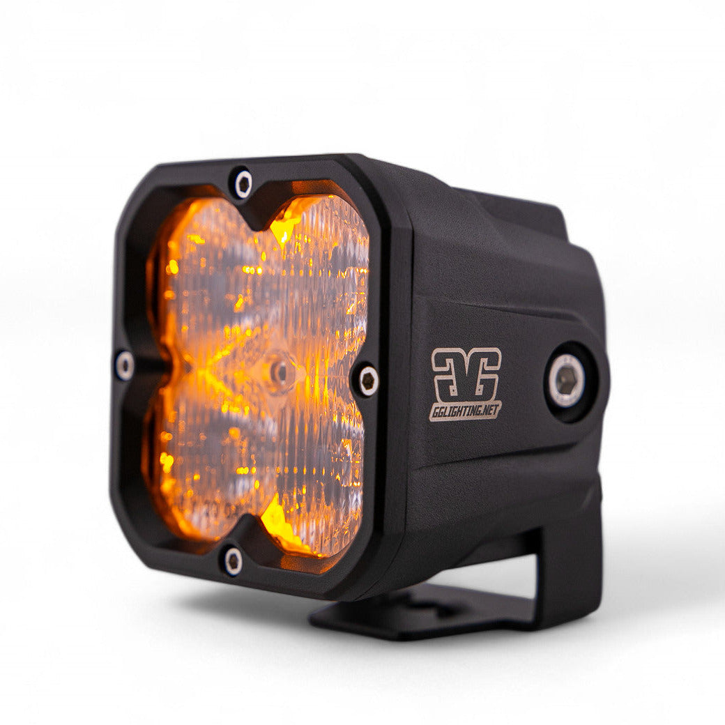 Amber Backlit Race Pod Pair Bundle With Wiring Harness