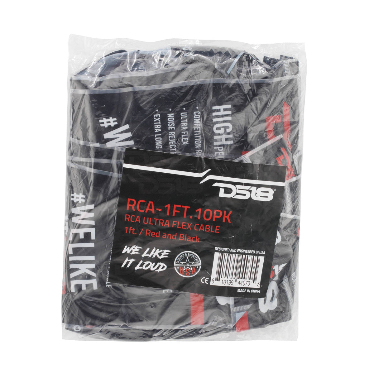 1 ft Ultra Flex 100% OFC RCA Cable Wire – 10-Pack