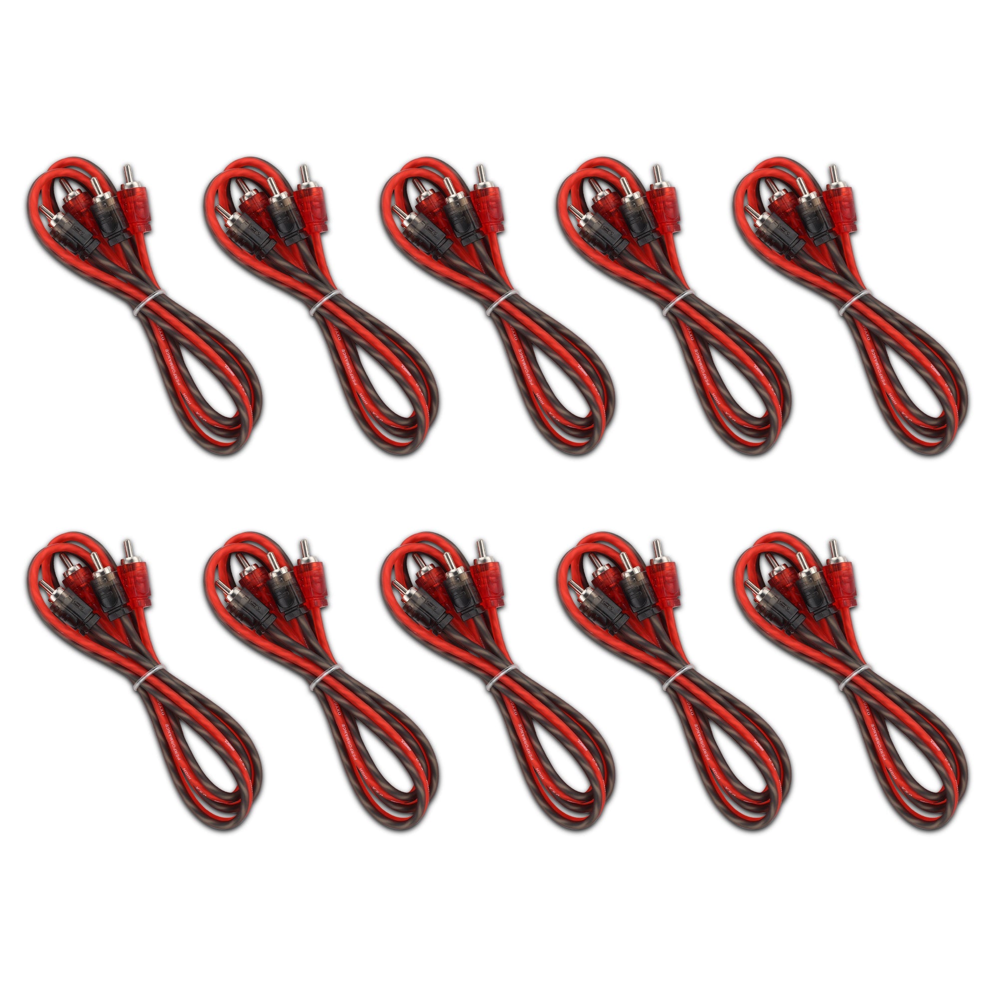 3 ft Ultra Flex 100% OFC RCA Cable Wire – 10-Pack