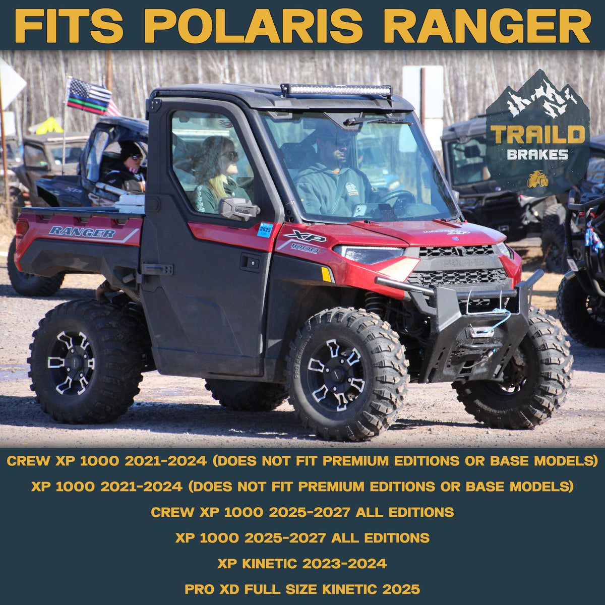 Polaris Ranger XP 1000 / XP Kinetic 2021-2027 Ridge Rider Disc Brake Rotor Kit