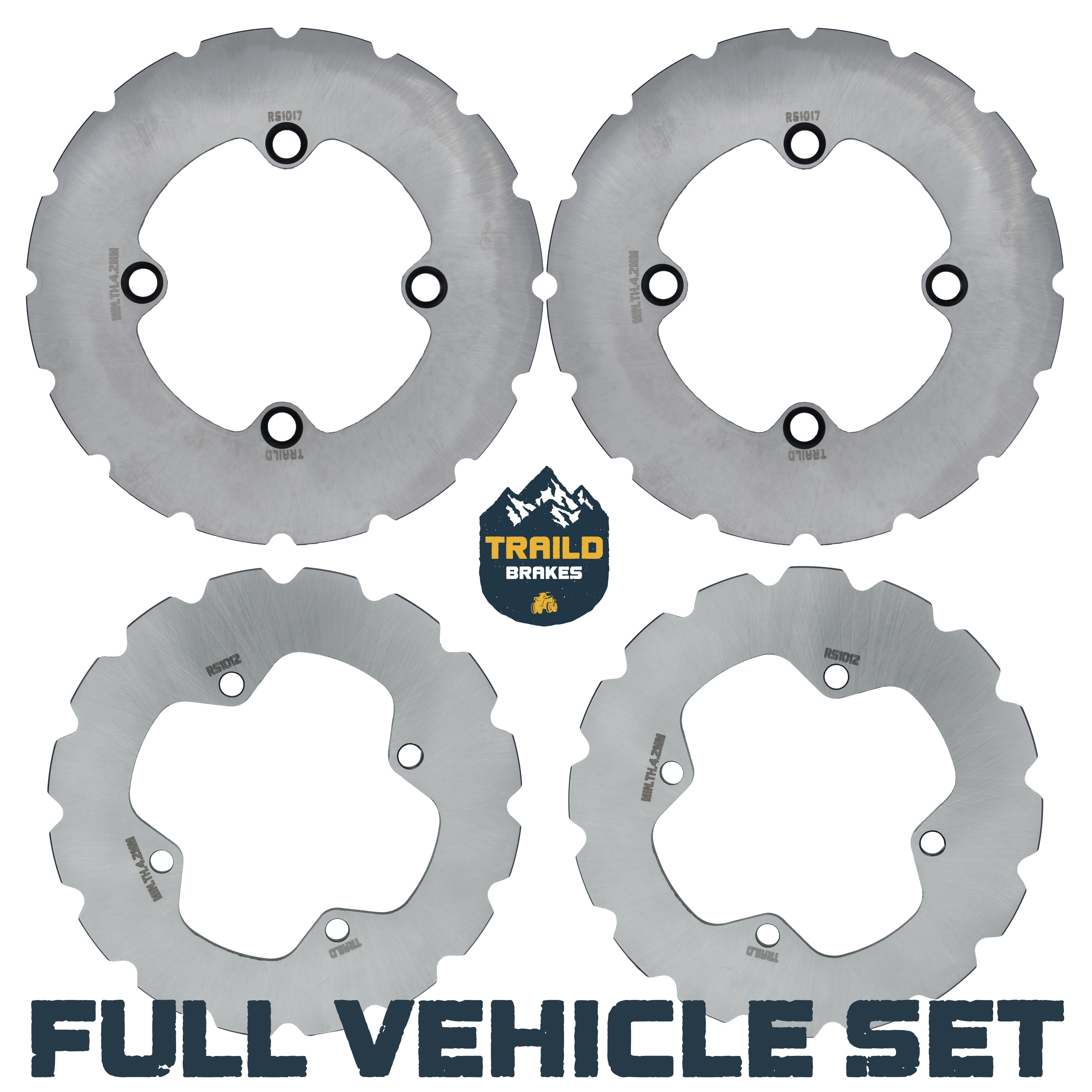 Polaris Ranger XP 1000 / XP Kinetic 2021-2027 Ridge Rider Disc Brake Rotor Kit