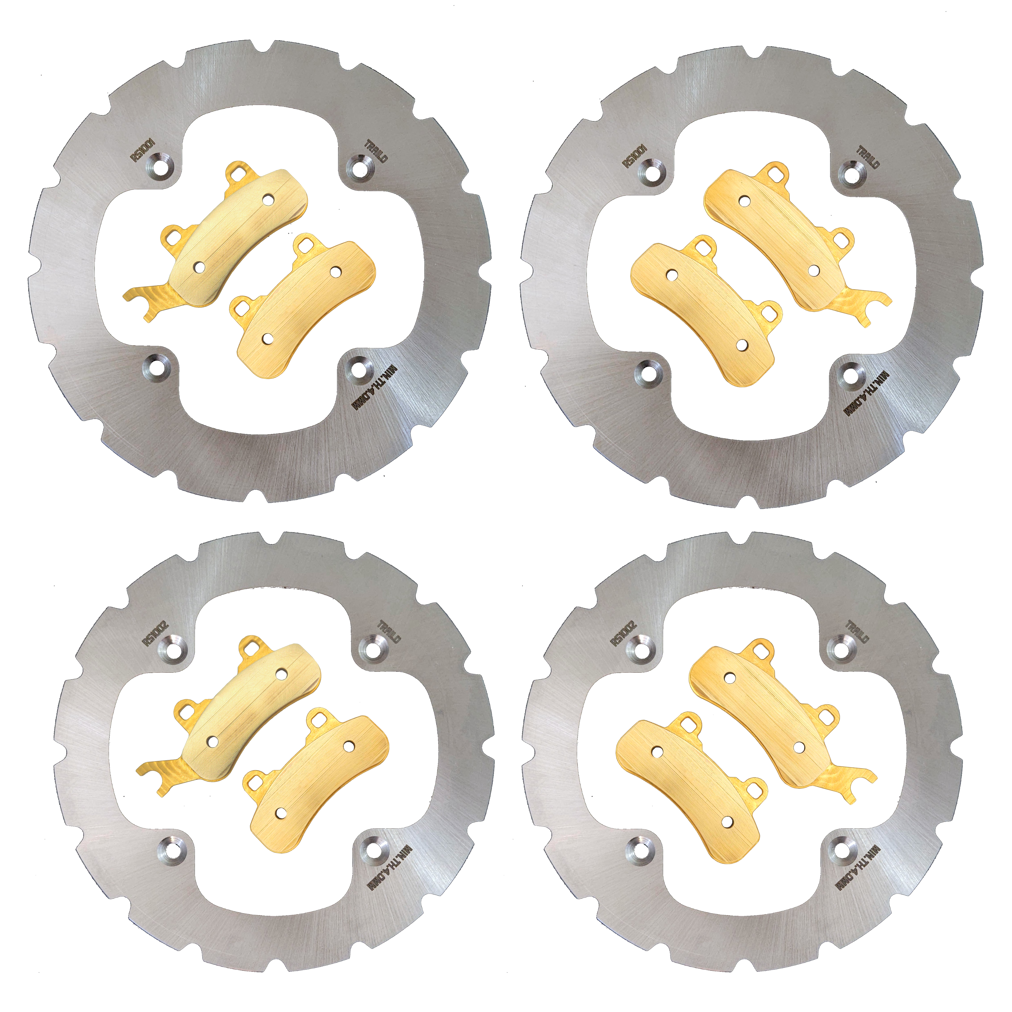 Can-Am Defender MAX 6-Seater/PRO/6x6 HD10/HD9/HD8/HD7 2016-2026 Ridge Rider Rotor and Pad Kit