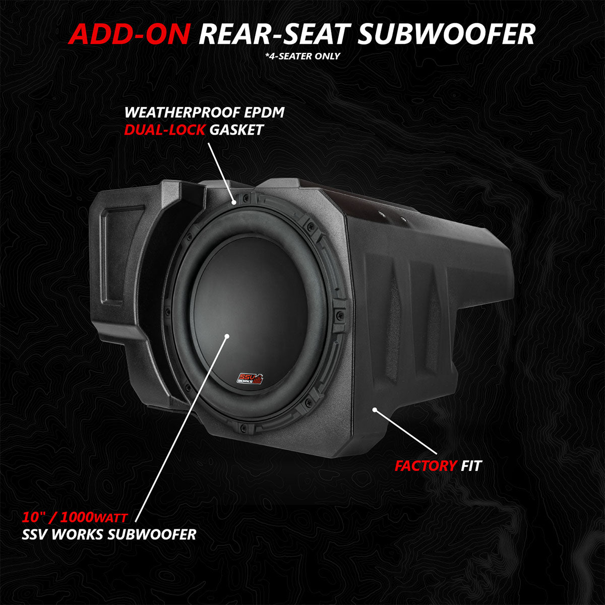 2020-2024 Polaris® RZR PRO Series Phase-6 K-Spec 5-Speaker 1400watt System w/MRB4