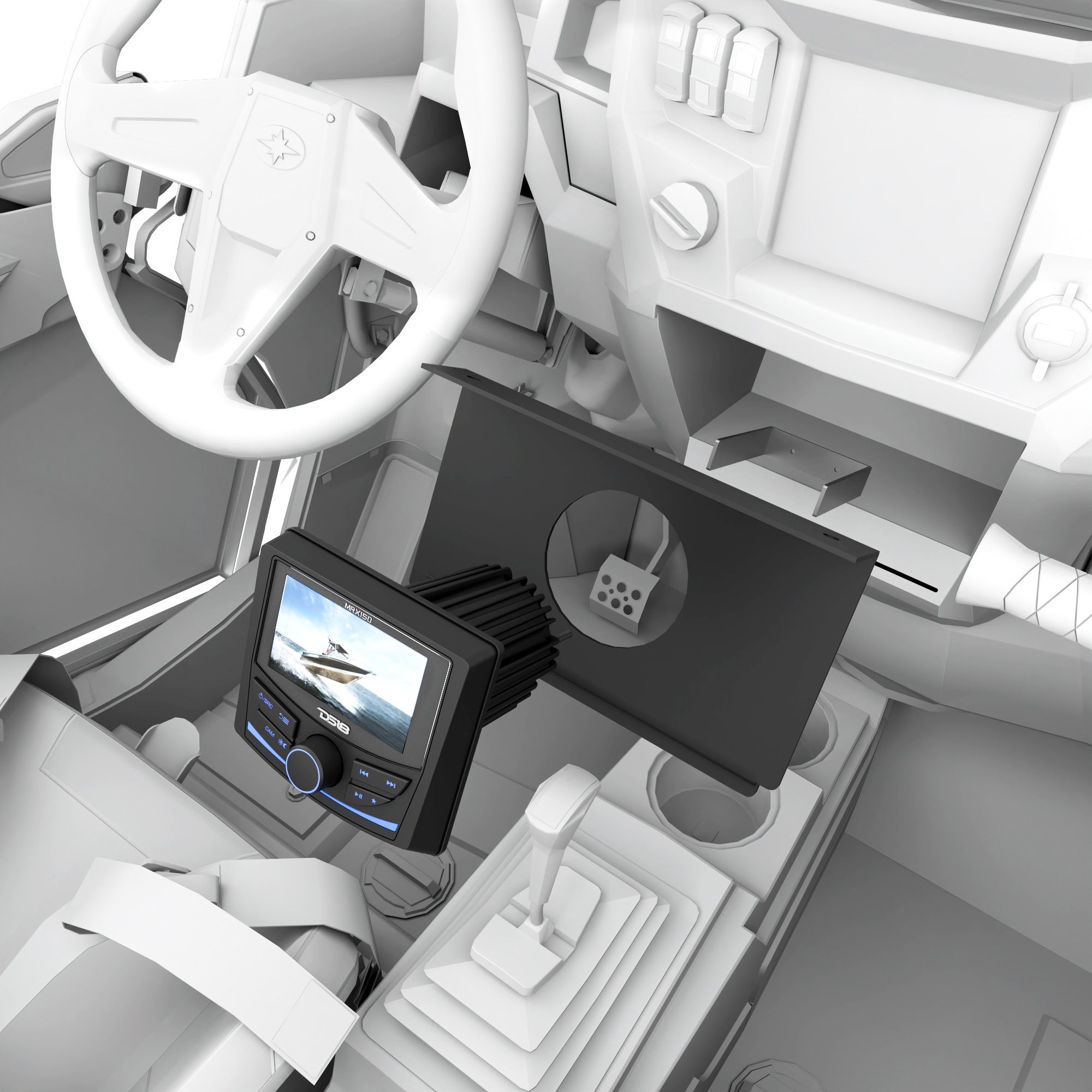 Polaris RZR-XP 2014-2023 Pocket Mount Compatible with MRX150 Head-Unit