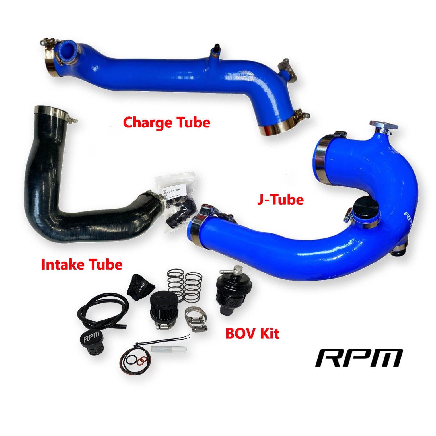 RPM SxS Polaris RZR Turbo R & PRO XP Turbo Silicone Intake J-Tube, Charge Tube W/ BOV, & Intake Tube KIT - RPM SXS