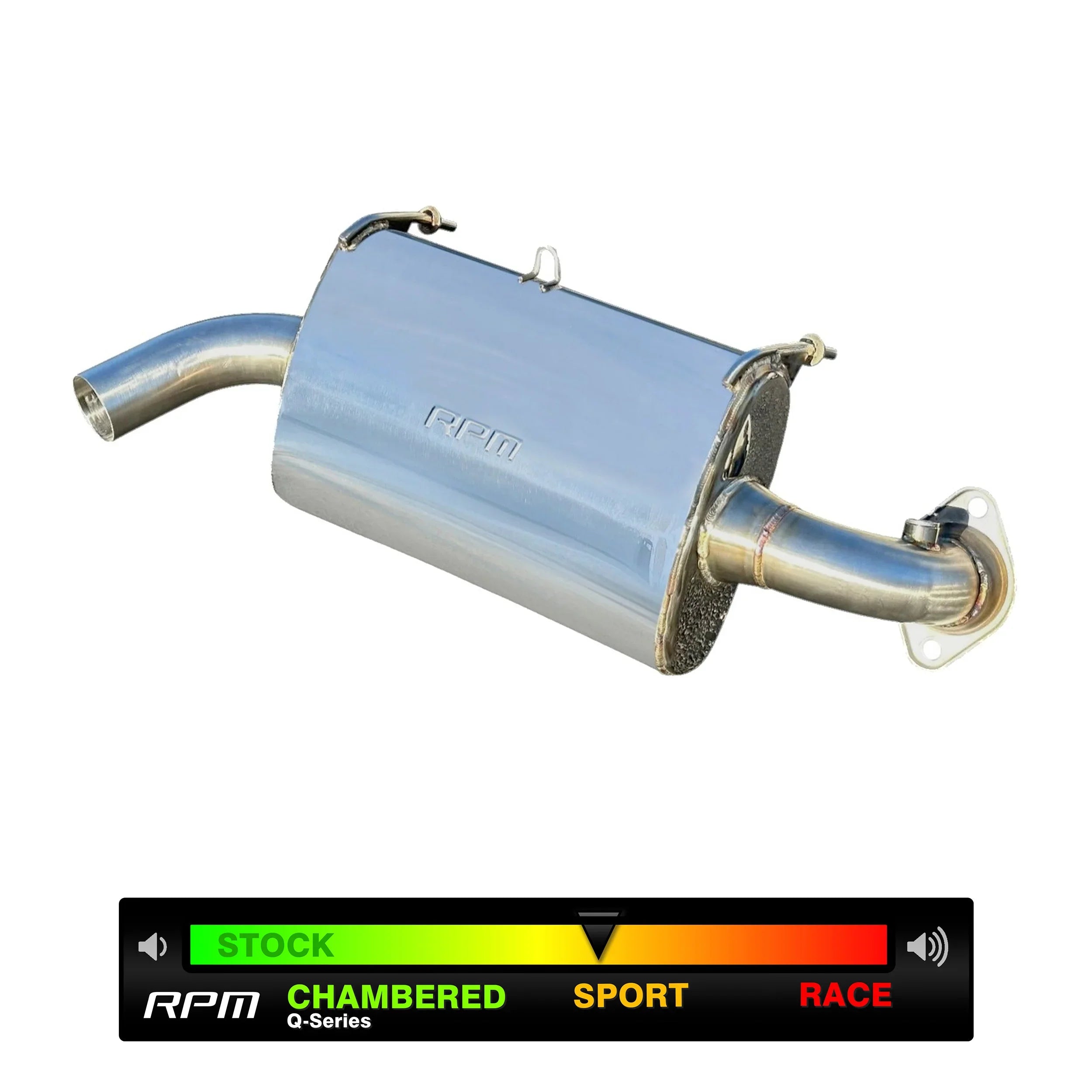 RPM 2015-2023 RZR XP1000 & RS1 Sport Muffler, Slip-On Exhaust Sport Muffler