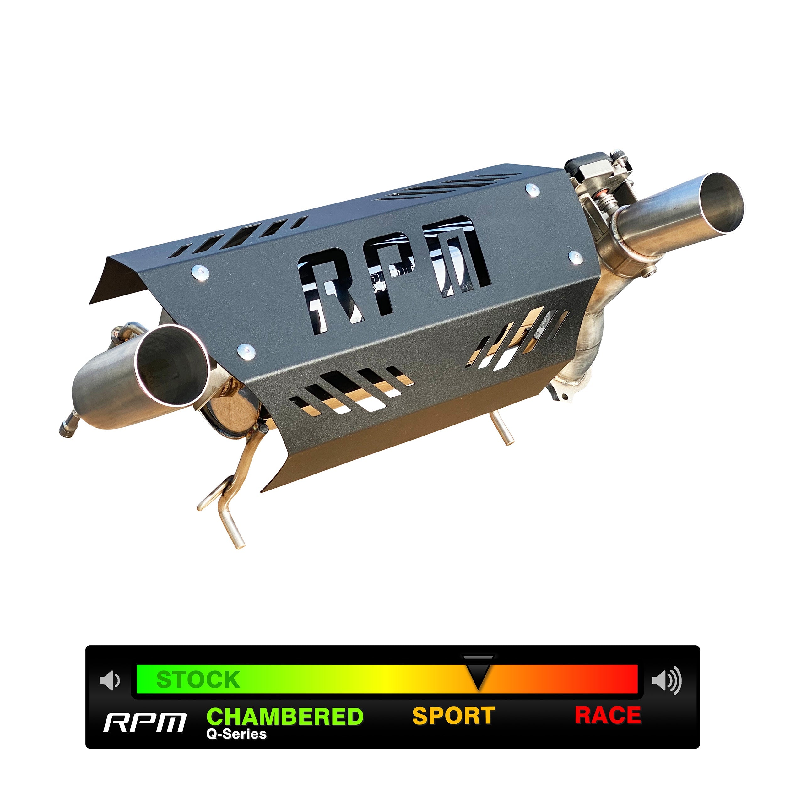 RPM SxS RZR XPT E-Valve Muffler - Dual Tip Captains Choice Exhaust- 2016-2022 XPT XP Turbo S