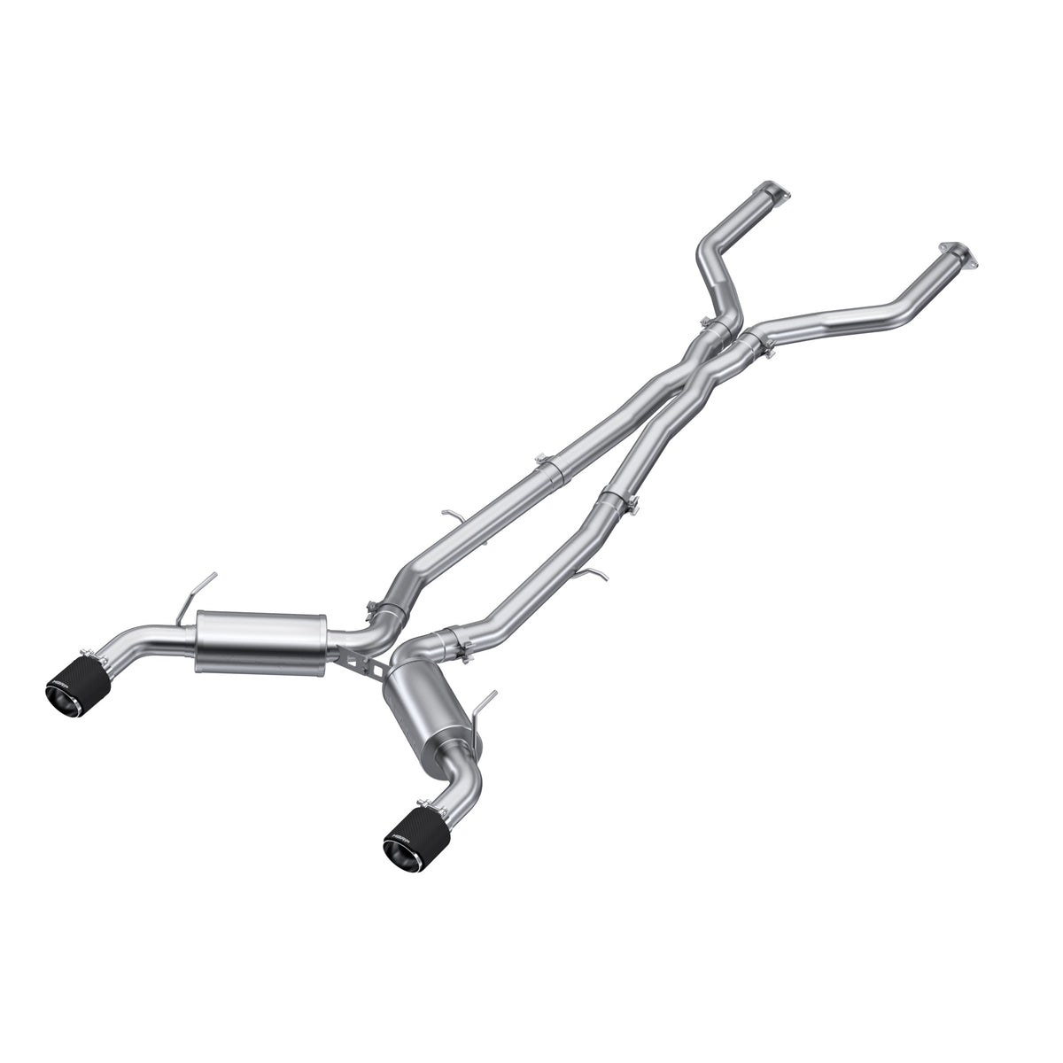 3 Inch Cat Back Exhaust System Dual Rear For 16-24 Infiniti Q50 3.0L RWD/AWD T304 Stainless Steel With Carbon Fiber Tips MBRP