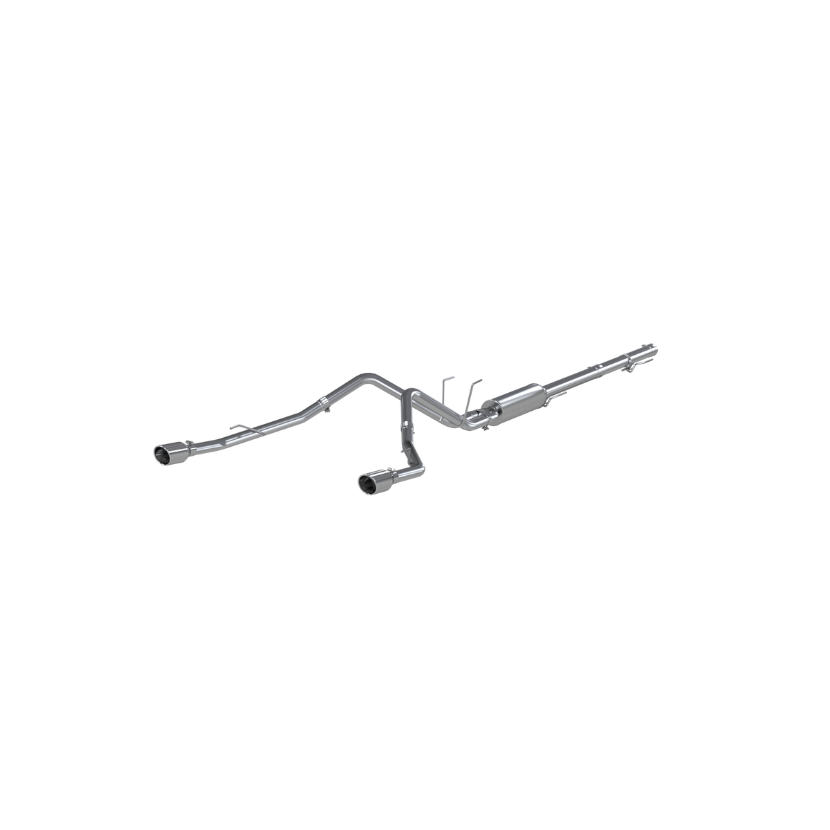 Cat Back Exhaust System Dual Split Rear Aluminized Steel Through Stock Bumper For 09-18 RAM 1500 5.7L 19-24 RAM 1500 Classic MBRP