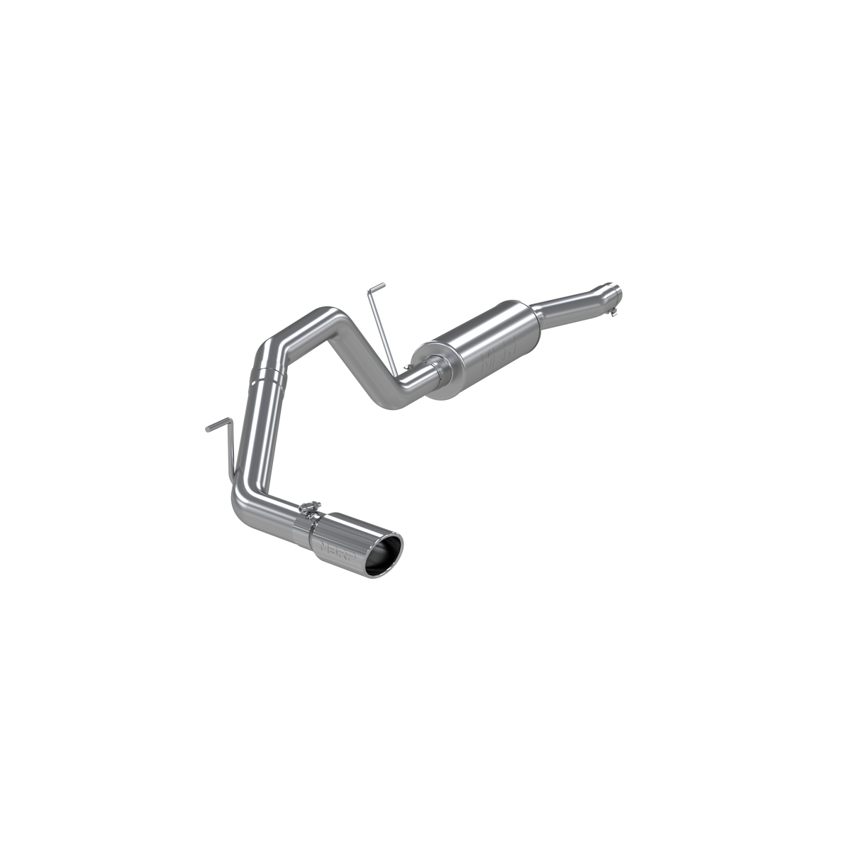 Cat Back Exhaust System Single Side Aluminized Steel For 04-06 Nissan Titan 5.6L, Extended Cab/Crew Cab MBRP