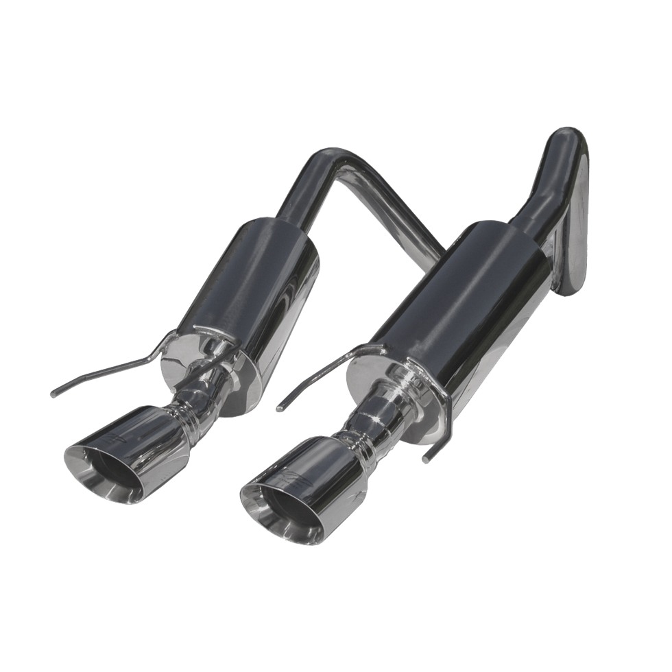 Dual Muffler Axle Back 4 Inch Round Dual Wall Tips T304 Stainless Steel For 05-08 Chevrolet Corvette MBRP