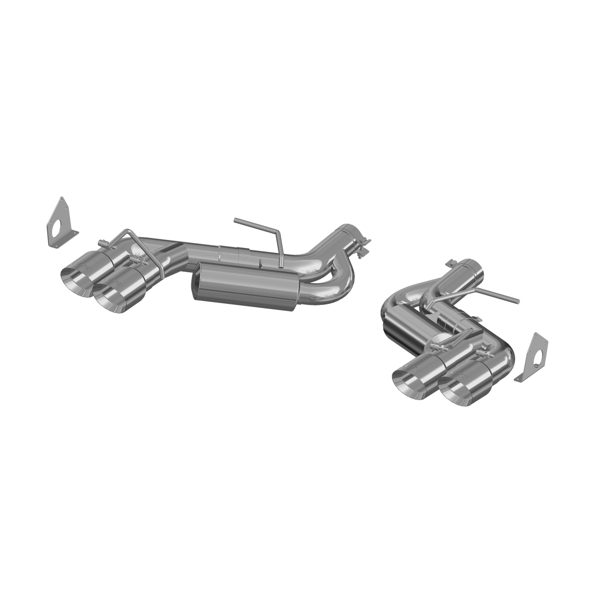 Chevrolet 3 Inch Dual Axle Back Quad Tips Aluminized Steel For 16-24 Chevrolet Camaro SS V8 6.2L 17-24 Chevrolet Camaro ZL1 MBRP