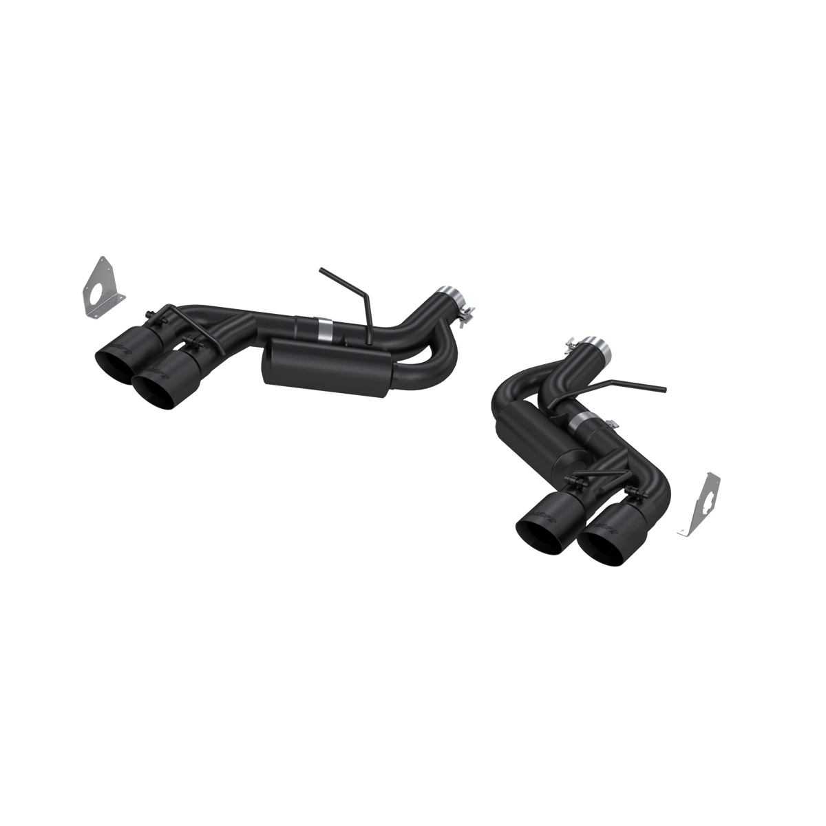 3 Inch Dual Axle Back Quad Tips Armor BLK For 16-24 Chevrolet Camaro SS V8 6.2L 17-24 Chevrolet Camaro ZL1 MBRP