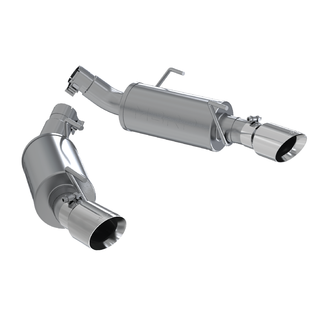 Dual Mufflers Axle Back Split Rear T304 Stainless Steel For 05-10 Ford Mustang GT 4.6L MBRP