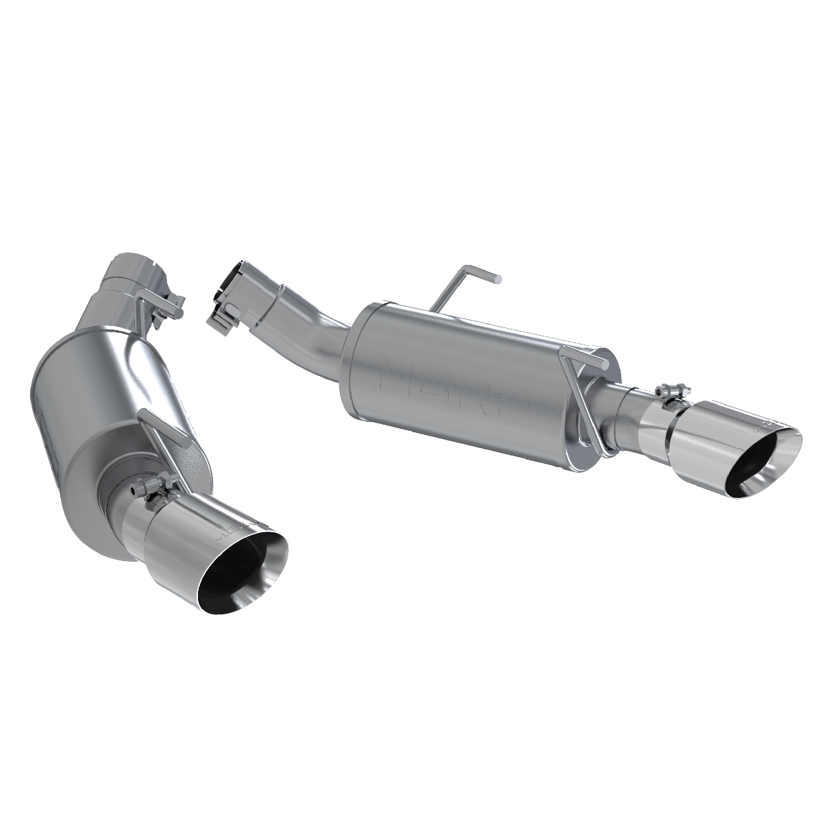 Dual Mufflers Axle Back Split Rear For 05-10 Ford Mustang GT 4.6L MBRP