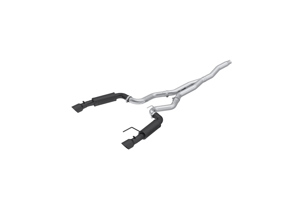 3 Inch Cat Back Exhaust System Dual Split Rear For 15-Up Ford Mustang 2.3 EcoBoost Race Version 4.5 Inch Tips Black MBRP