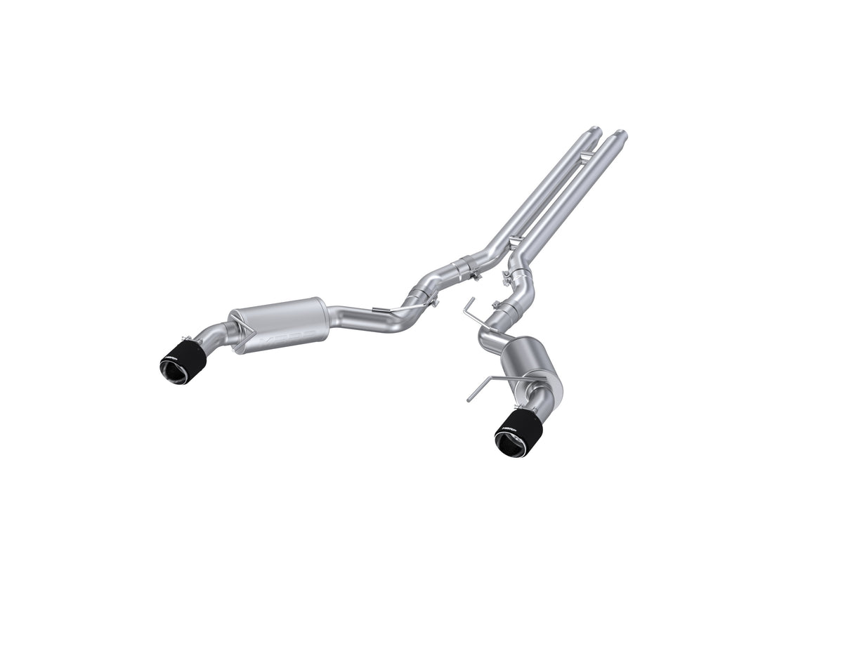 2015-2017 Ford Mustang GT 5.0L Coupe Only T304 Stainless Steel 3 Inch Cat-Back Dual Split Rear with Carbon Fiber Tips Street Version MBRP