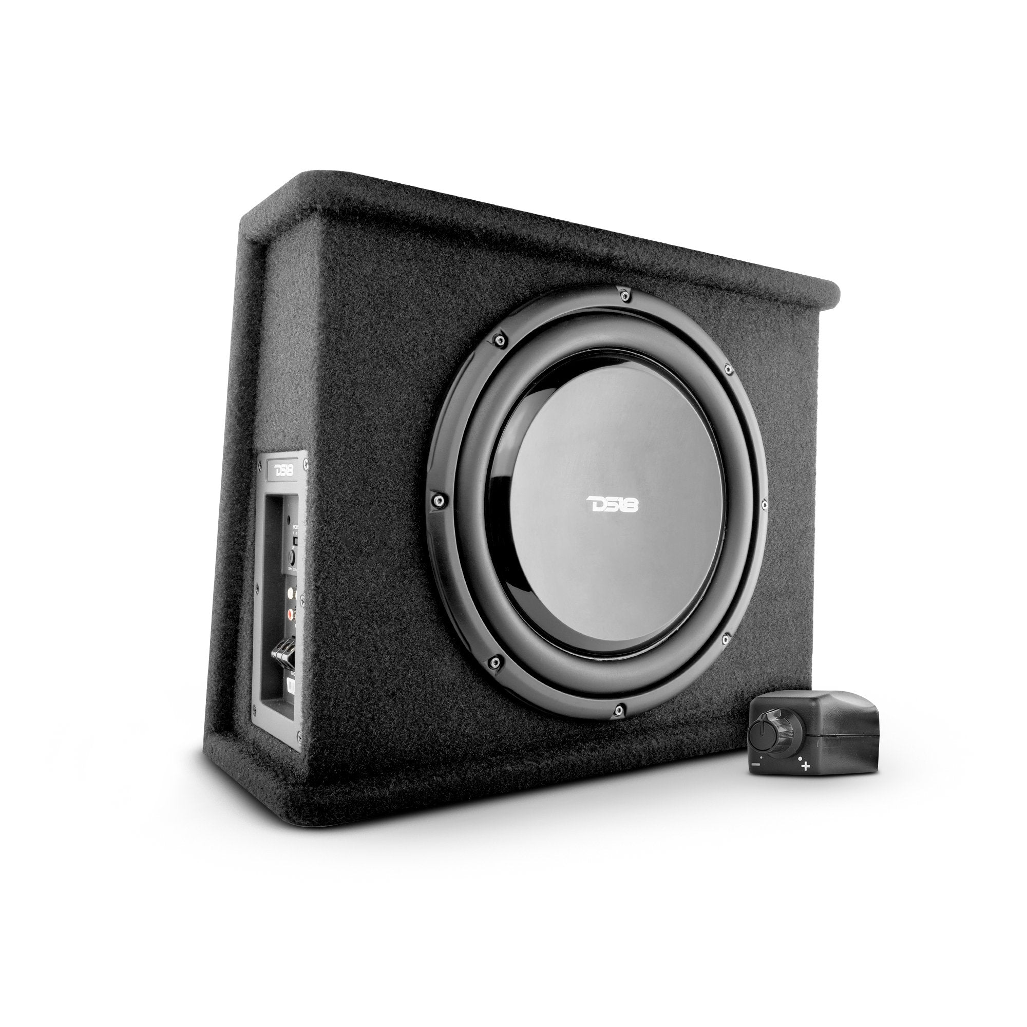 10" Loaded Amplified Shallow Subwoofer Enclosure 350 Watts Rms
