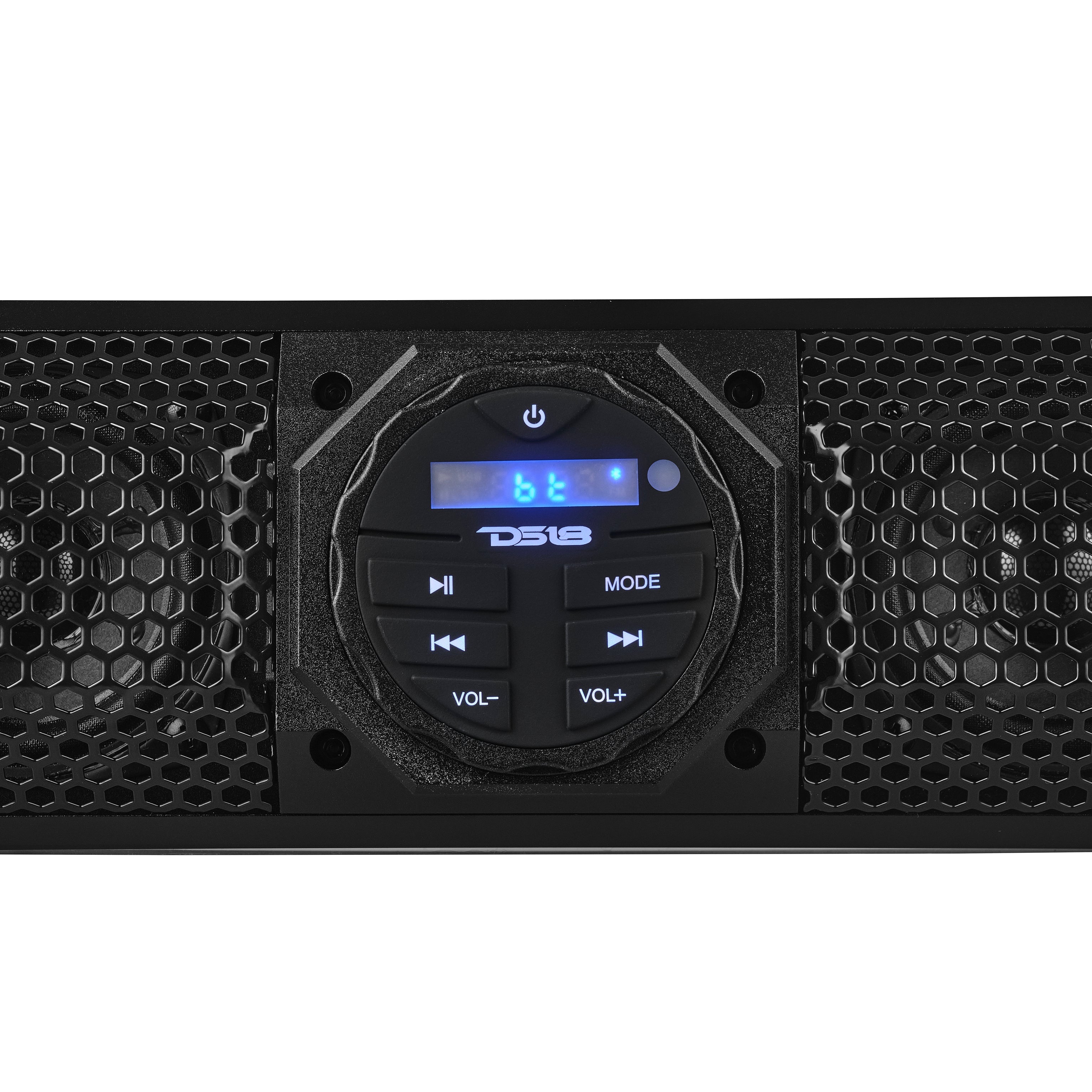 24" Marine Sound Bar Speaker System, 6 Speakers 600 Watts, Bluetooth® v5.0, Rotating Control Panel