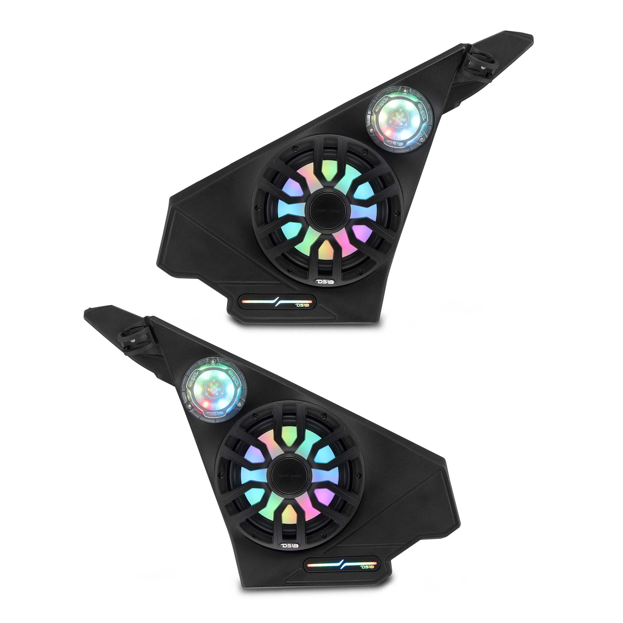 Polaris Slingshot Front Kick Panel Speaker Pods – Loaded with 8" NXL-IQ8/BK Speakers, PRO-TW1LD Tweeters & Digital LED Lights | 2020 - Current