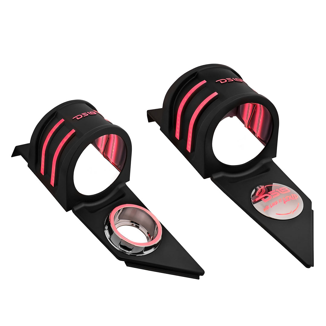 Polaris Slingshot Headrest Empty Enclosure With Digital LED Lights fits 4 x 6.5" Speakers | 2015 - Current
