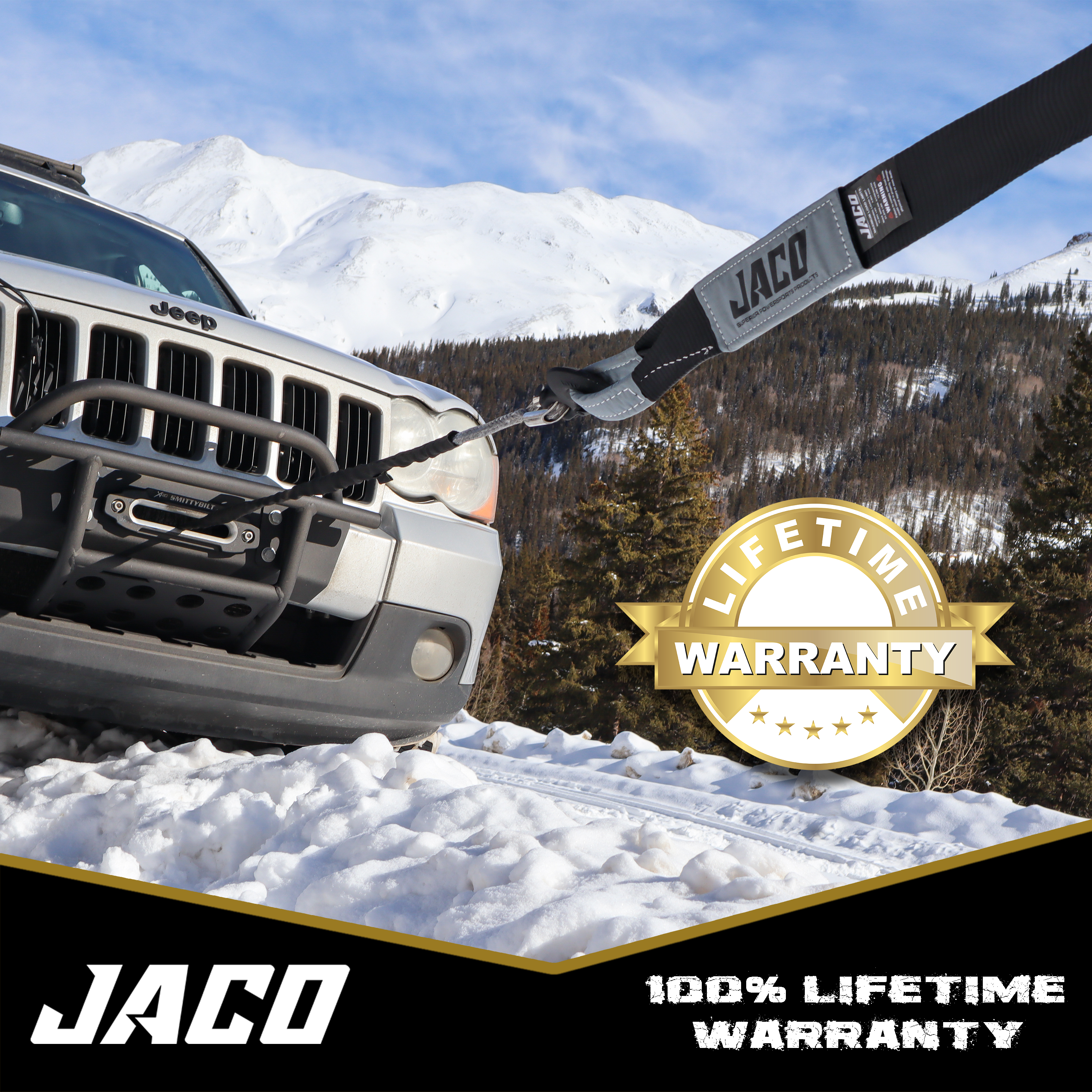 TowPro™ Recovery Tow Strap | Off Road 4x4 Towing Rope (31,542 lbs)