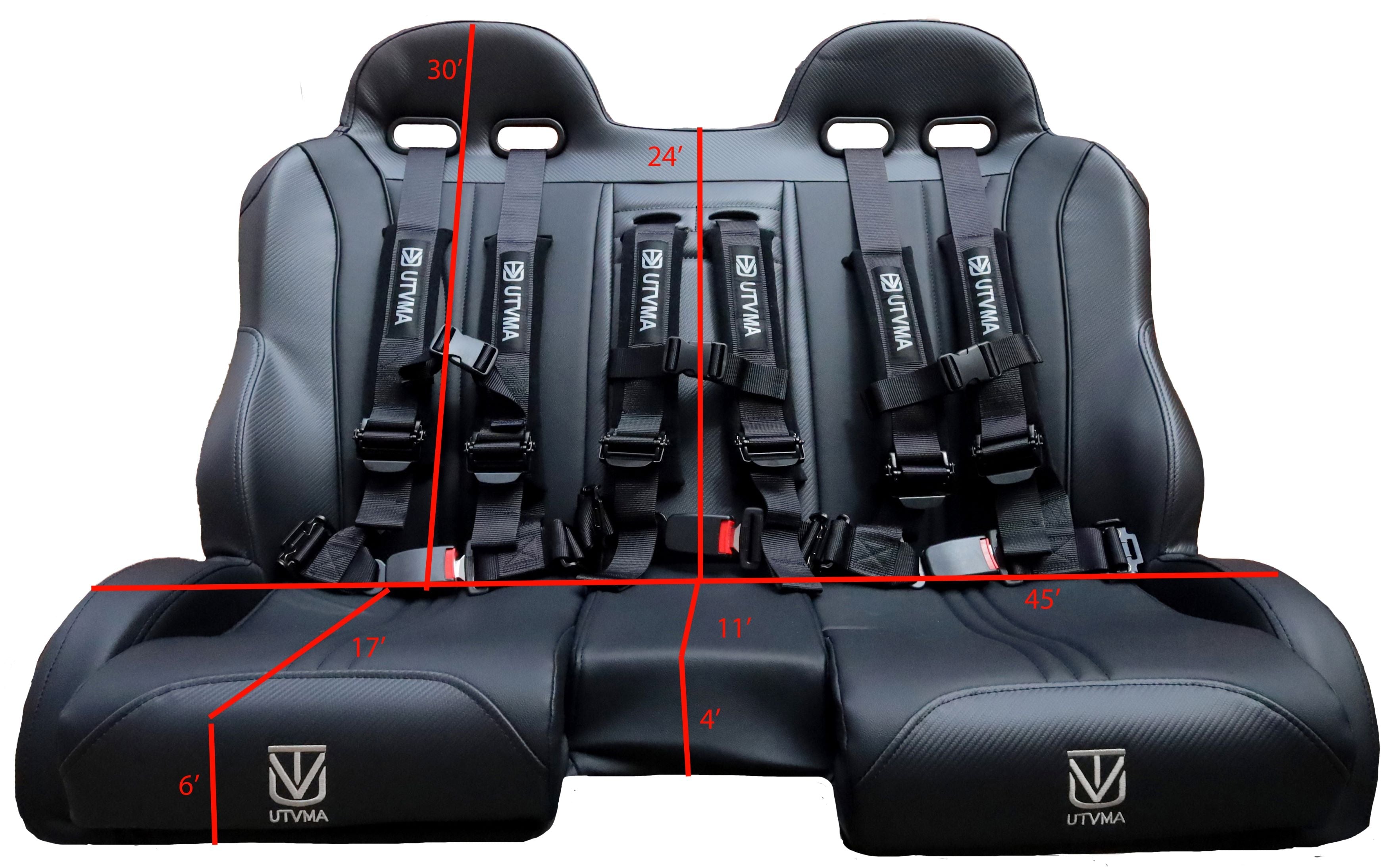 RZR 1000 Elite Series Bench Seat Front or Rear Bench Seat W Harnesses (over the console) (2014-2023)