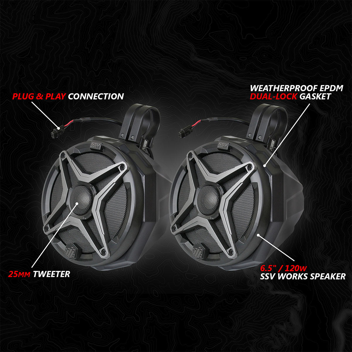 2024-2025 Can-Am® Maverick R, Phase-2 A-Spec 800watt 4-Speaker System
