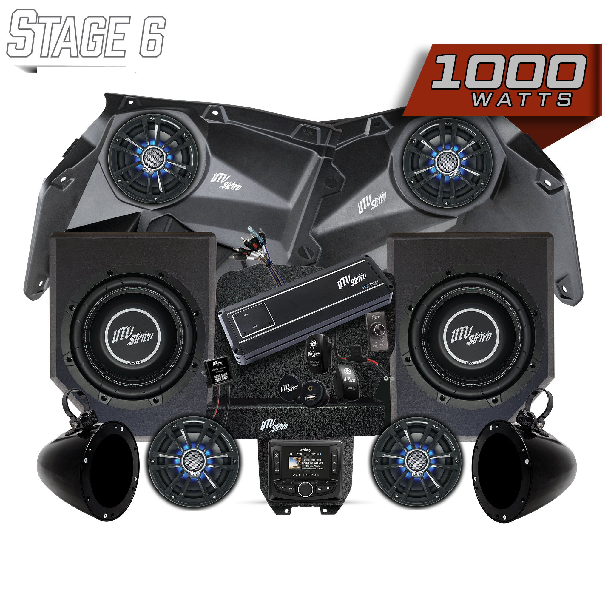 Can-Am® X3 Signature Series Stage 6 Stereo Kit |  UTVS-X3-S6-S