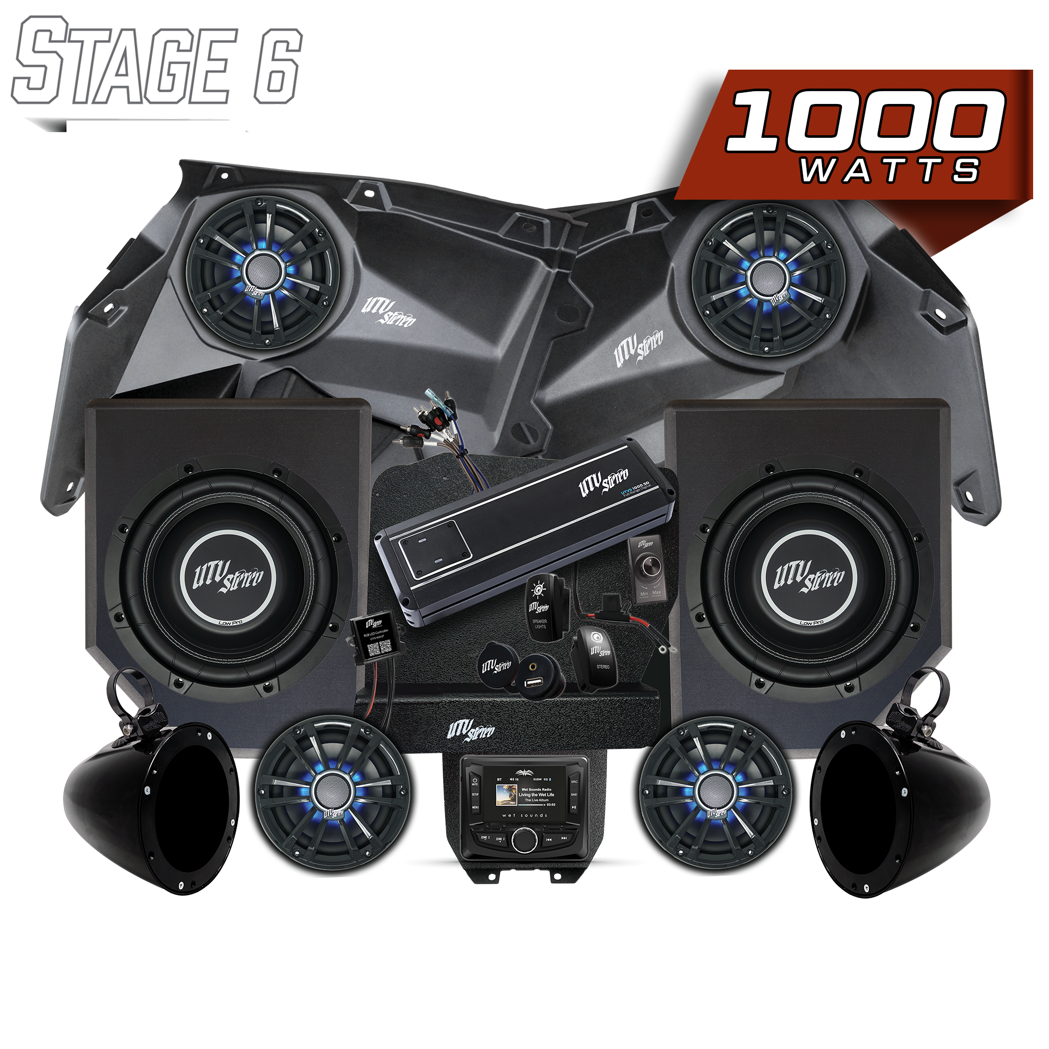 Can-Am® X3 Signature Series Stage 6 Stereo Kit |  UTVS-X3-S6-S