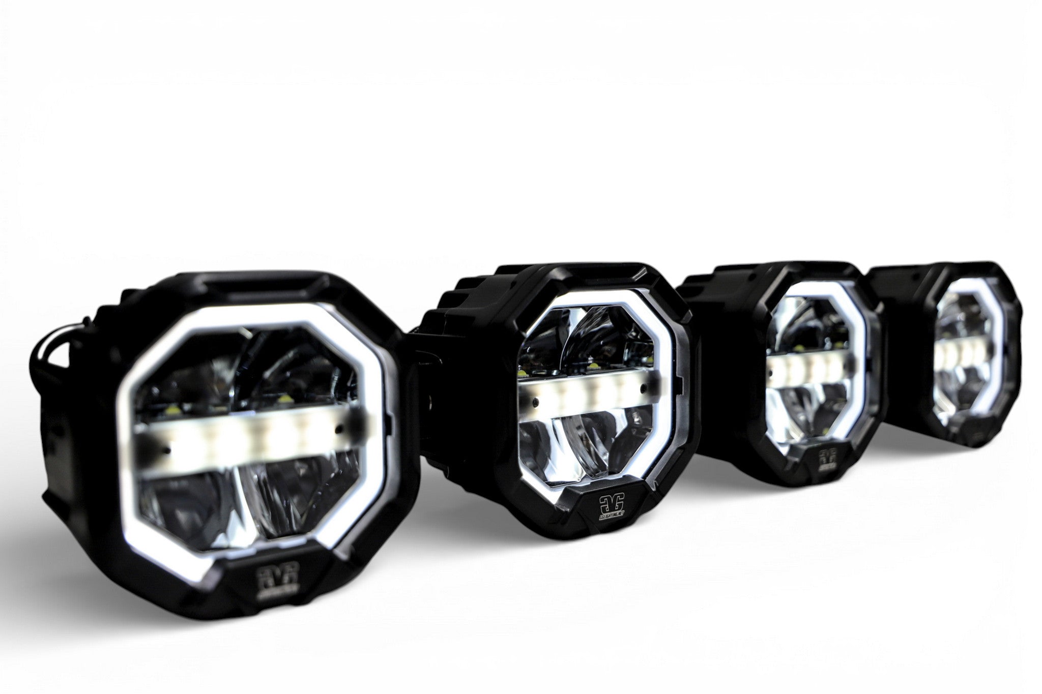 2 Light U-Con Interlocking Off Road LED Pod With Amber or White DRL Running Light