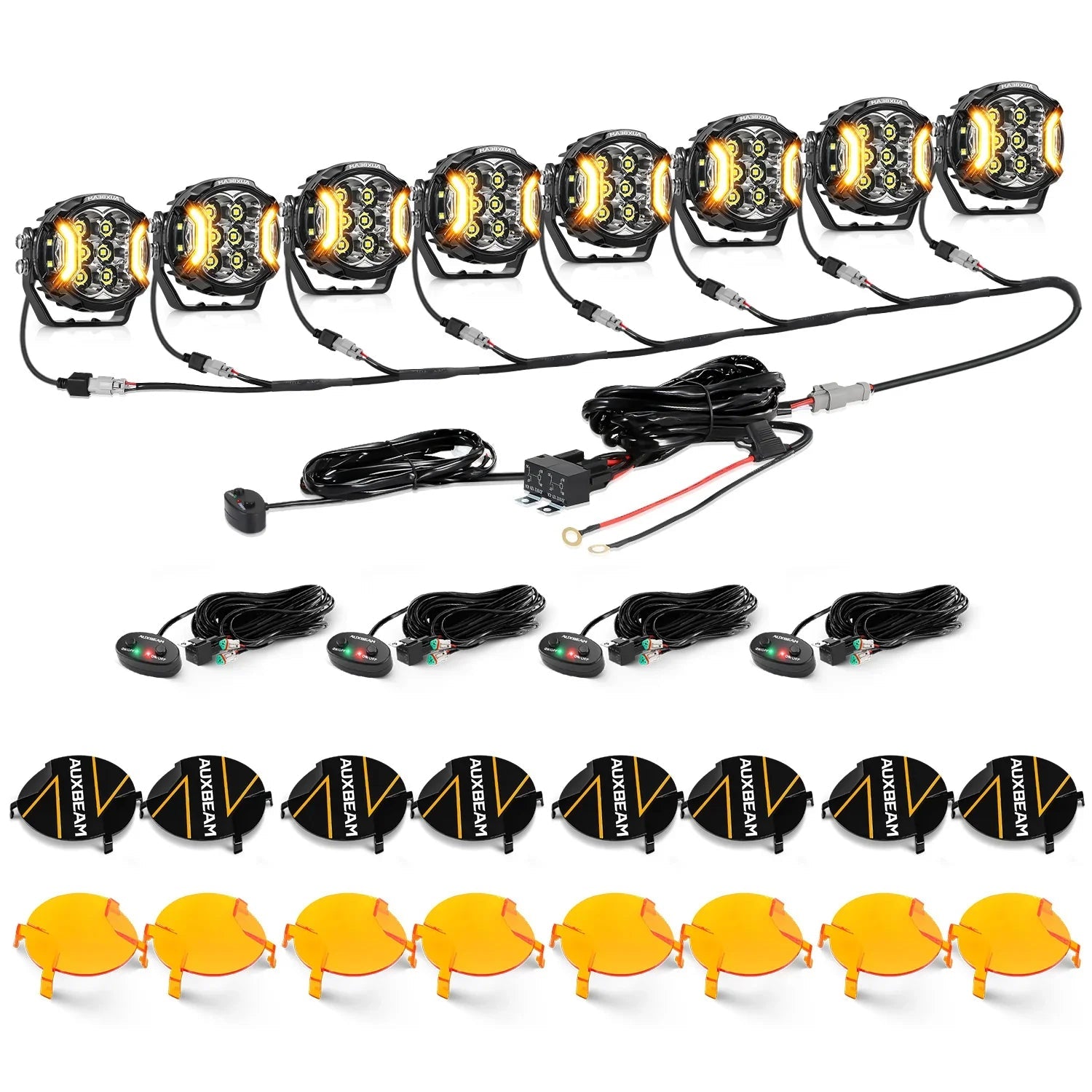 V-ULTRA Series | 3 Inch 108W LED Side Shooter White Pod Lights with Amber DRL