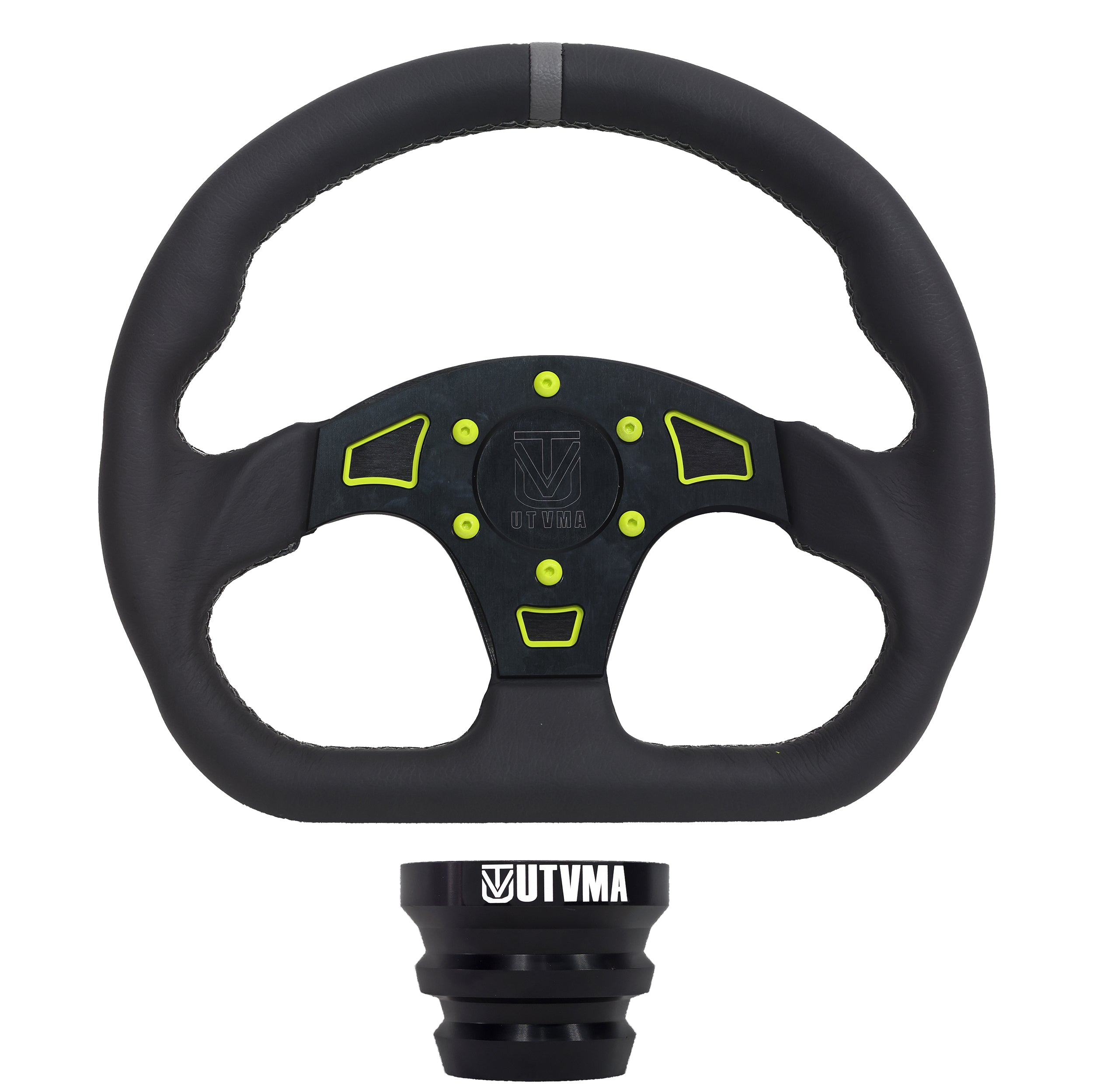 UTVMA DriftX Leather Steering Wheel With Hub (Polaris and Can Am Models)