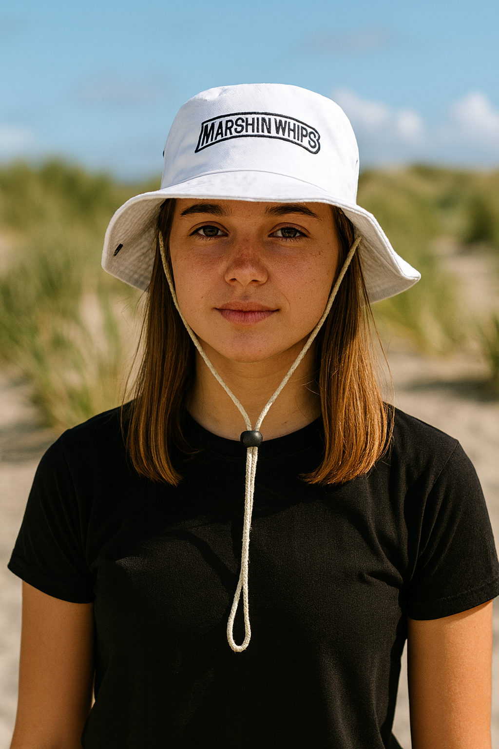 Marshin Whips White Bucket Hat