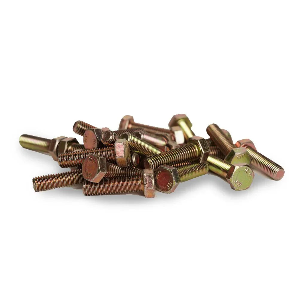 M8X25MM BOLTS 24 PIECES - YELLOW ZINC
