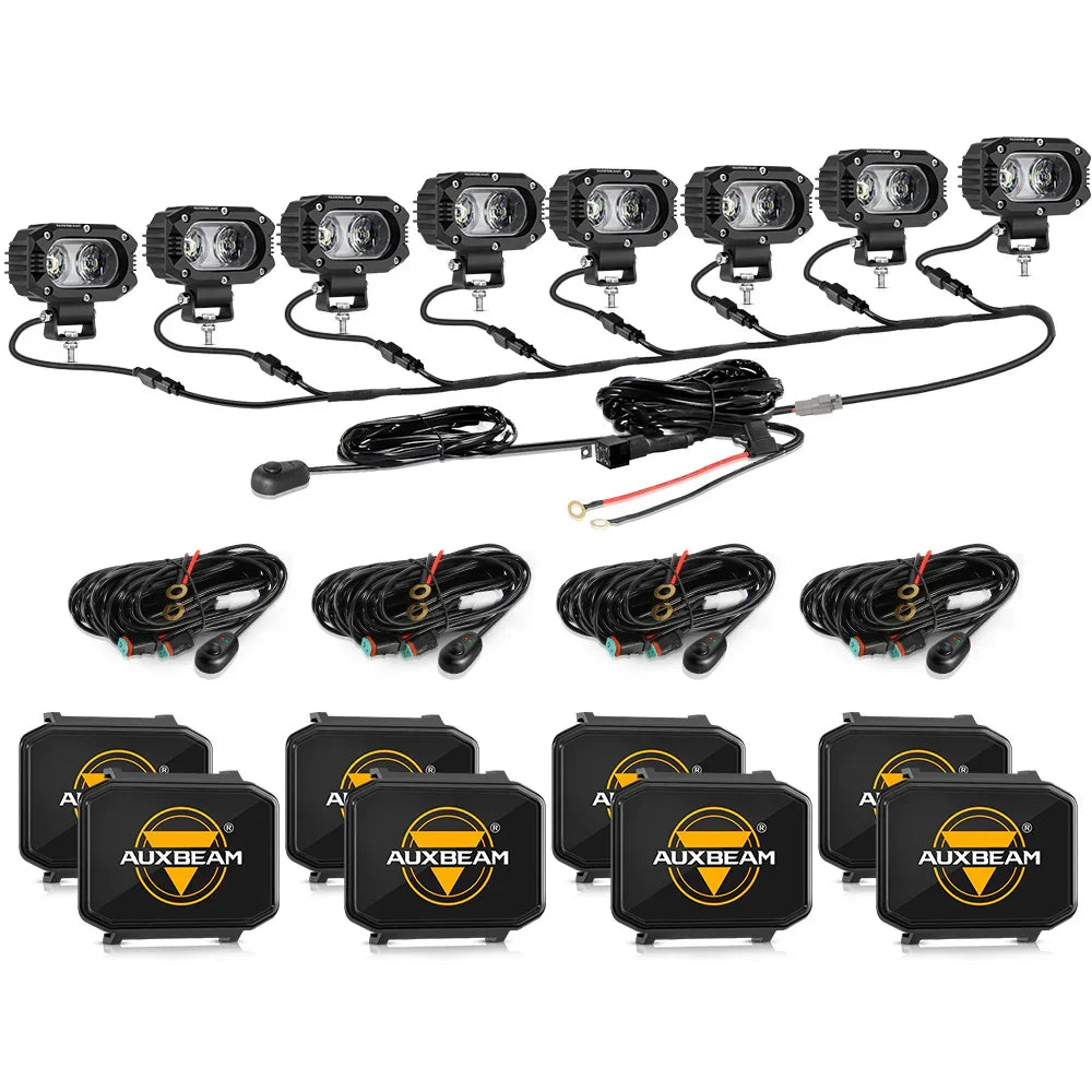 R4 Series | 4 Inch 60W Corrugated Lens 120° Wide Beam LED Pods Lights