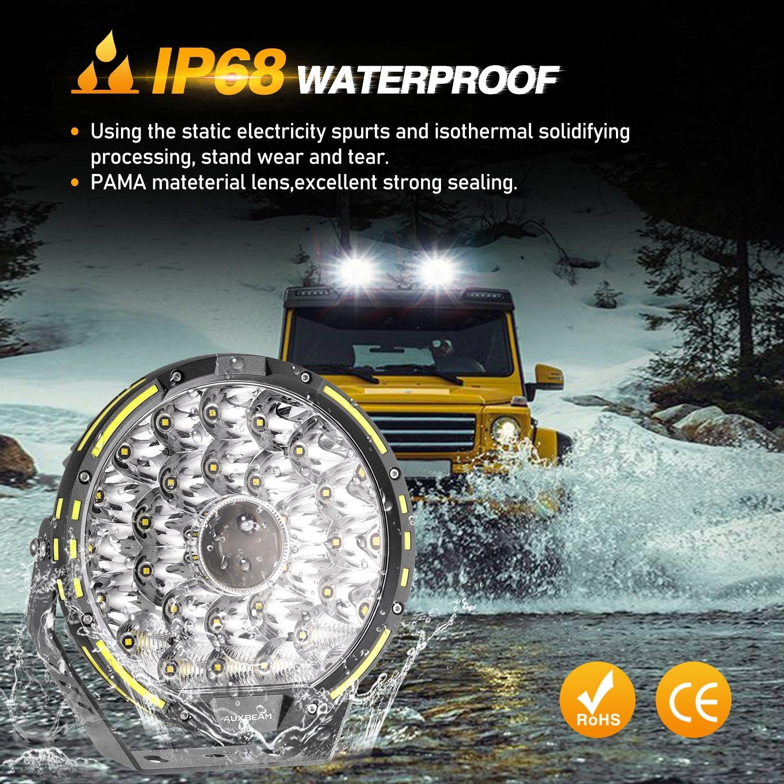 (2pcs/set) 9 INCH 270W 37776LM 360-PRO Series LED Driving Lights+Amber/Black Covers(Optional) for ATV UTV SIDE BY SIDE 4X4
