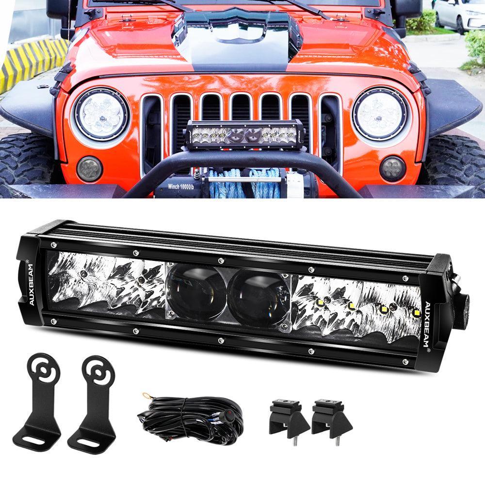 NEW 5D-PRO Series Spot Led Light Bars with DT Wiring Harness Kit For JEEP