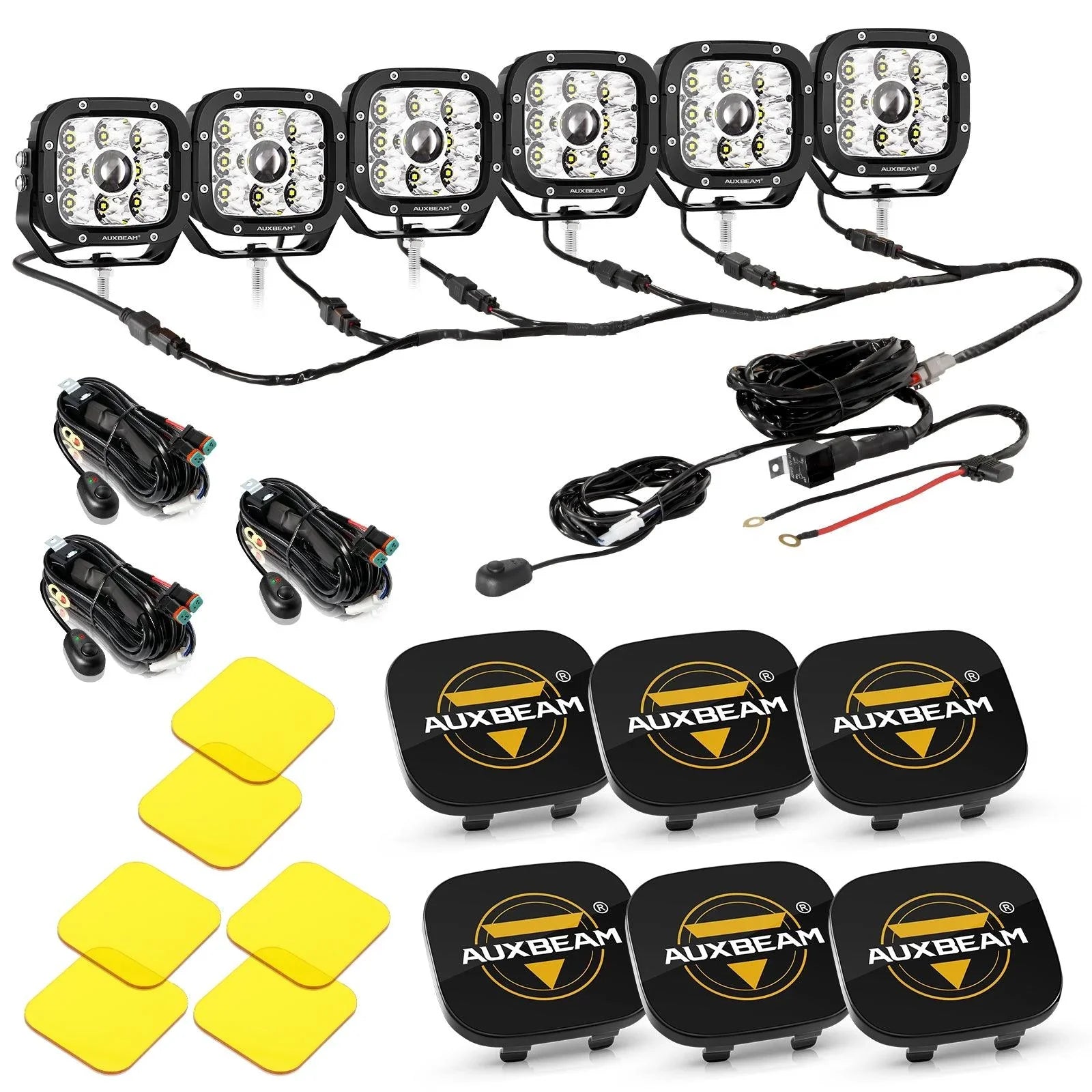 5 Inch 110W White/Amber Spot Light LED Driving Lights for Dodge Ram 1500/2500/3500