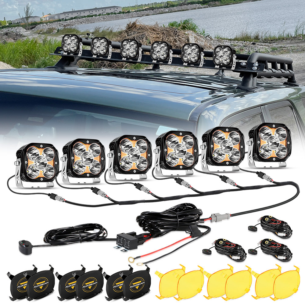 XP-ULTRA Series 4.5 Inch Spot Beam LED Pod Lights Off Road Lights with Amber Backlight