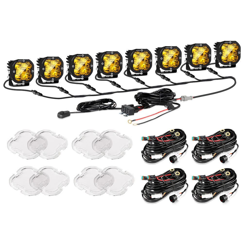 XP-ULTRA Series 3 Inch 80W 9600LM LED Pods Lights White&Amber