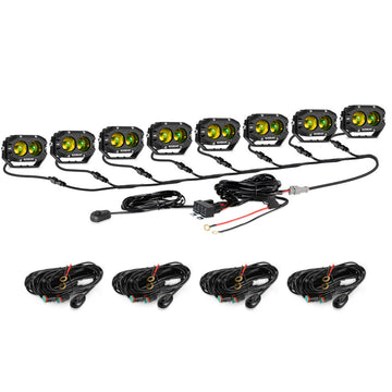 4" LED Pods Lights Ditch Lights Offroad Fog Light Amber Light Yellow Spot Beam with Wiring Harness for SUV ATV UTV Trucks Pickup Boat 4" LED Pods Lights Ditch Lights Offroad Fog Light Amber Light Yellow Spot Beam with Wiring Harness for SUV ATV UTV Trucks Pickup Boat