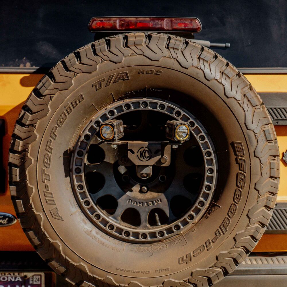 Light Mount - Spare Tire Carrier - GEN6 2021+ Ford Bronco M12x1.5 Lug Nuts - # 7477