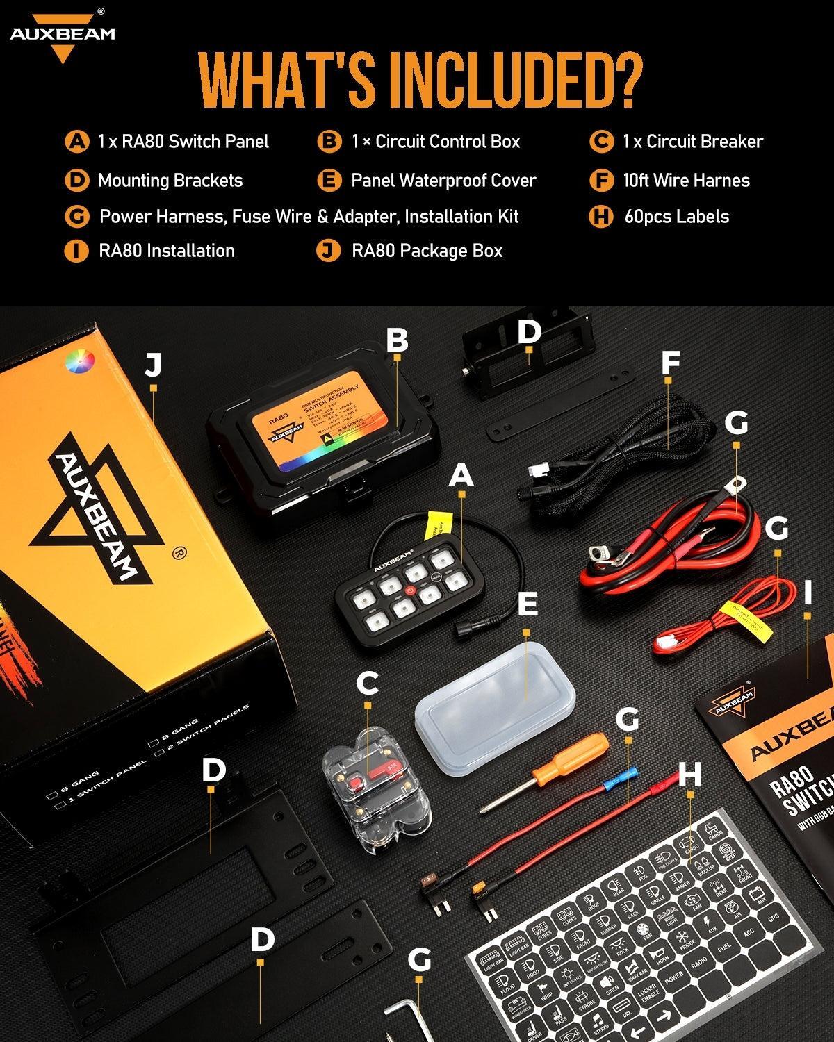 RGB Series 4/6/8/12 Gang LED Switch Panel,Off Road Light Controller
