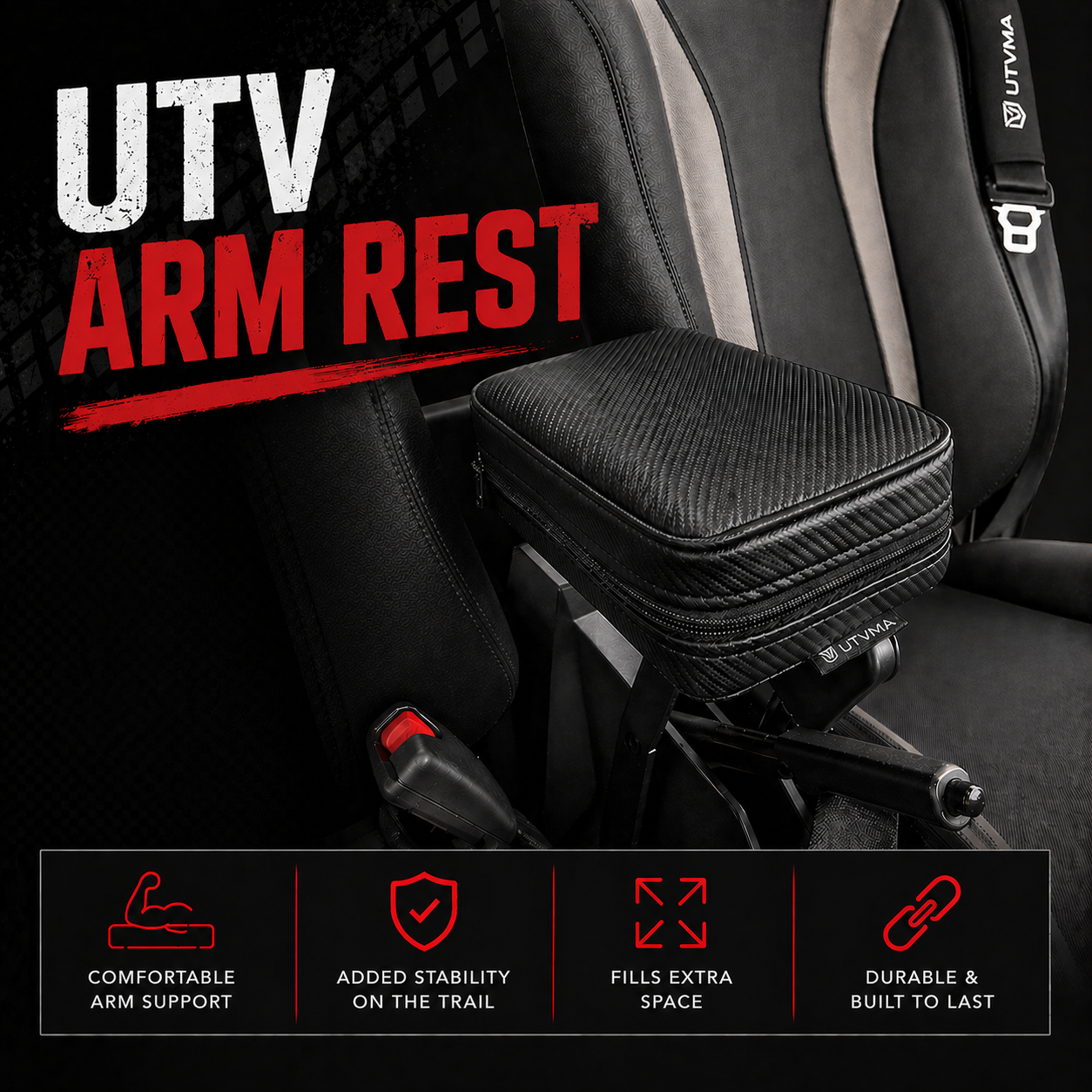 UTVMA RZR 1000/900 Armrest with Bracket (2014-2023)