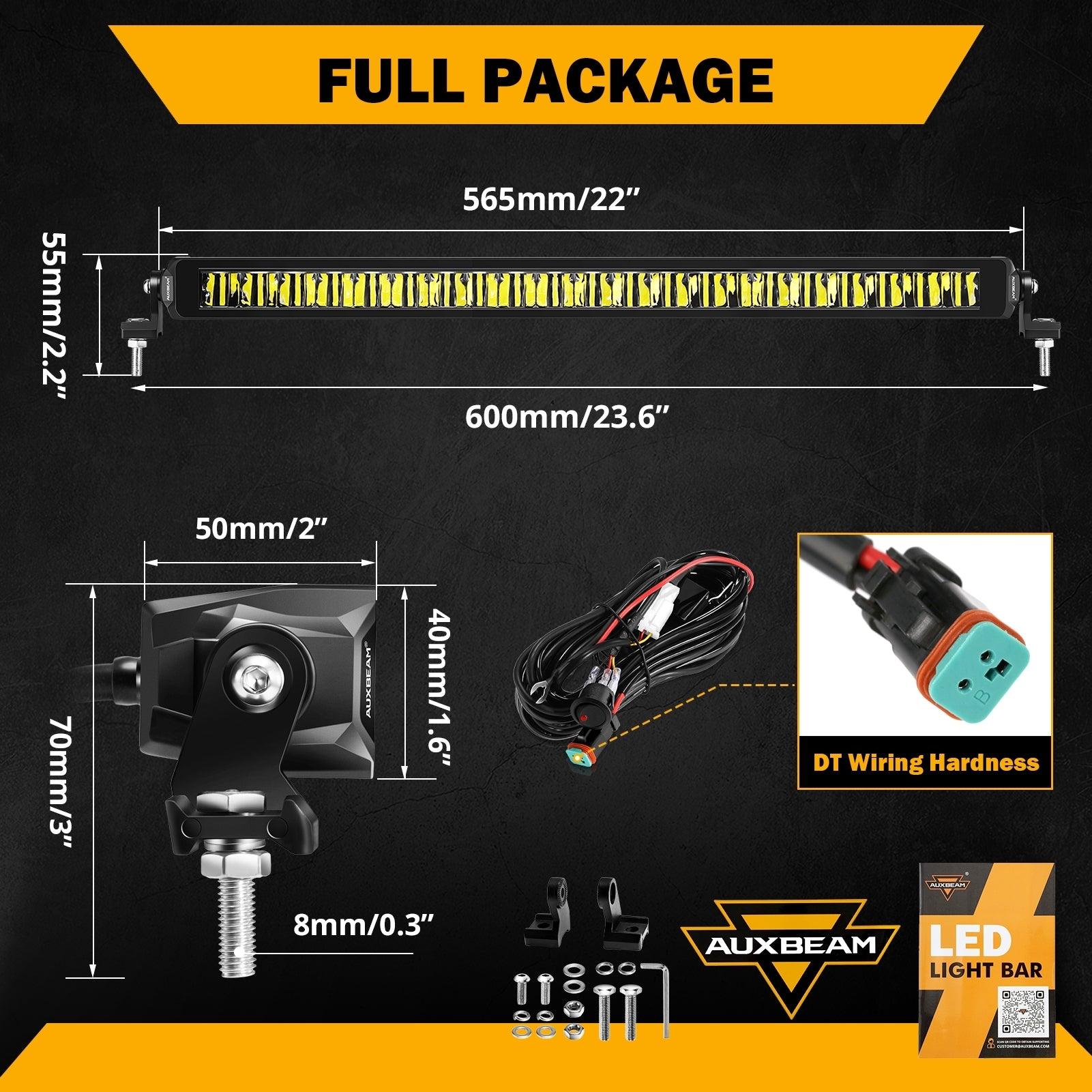 SP-basic Series 22 Inch 100W 11000LM Single Row Off Road LED Light Bar