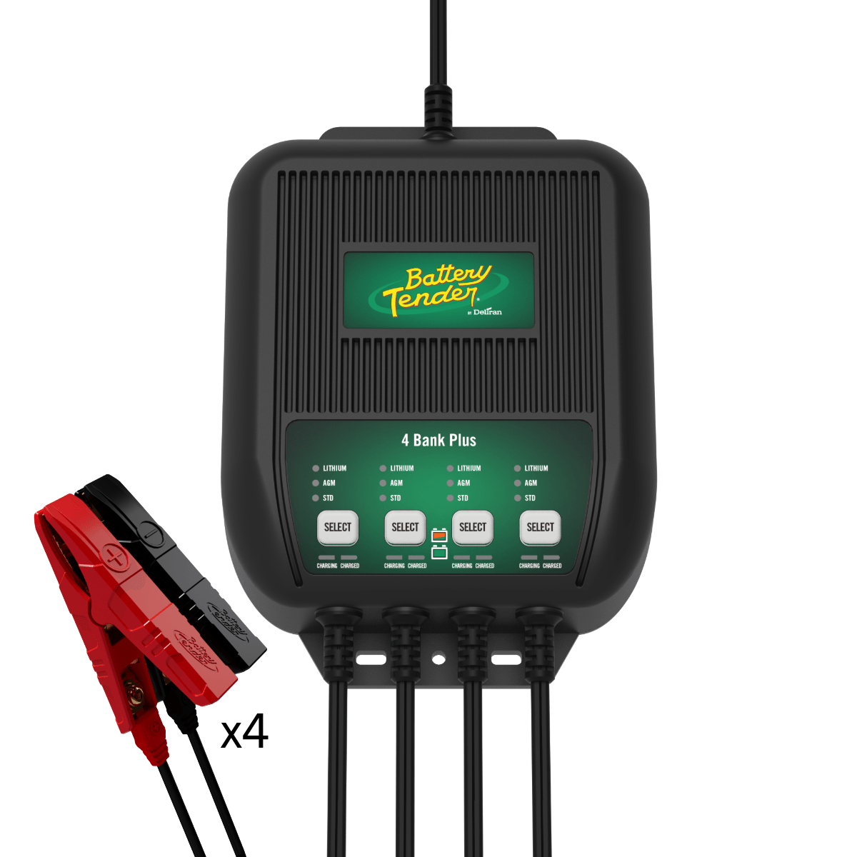 Battery Tender® 4-Bank 12V 1.25 Amp Battery Charger and Maintainer