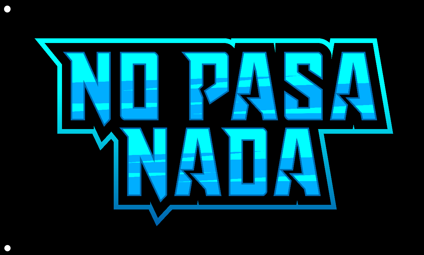No Pasa Nada (Blue) - Whip Flag 2'x3'