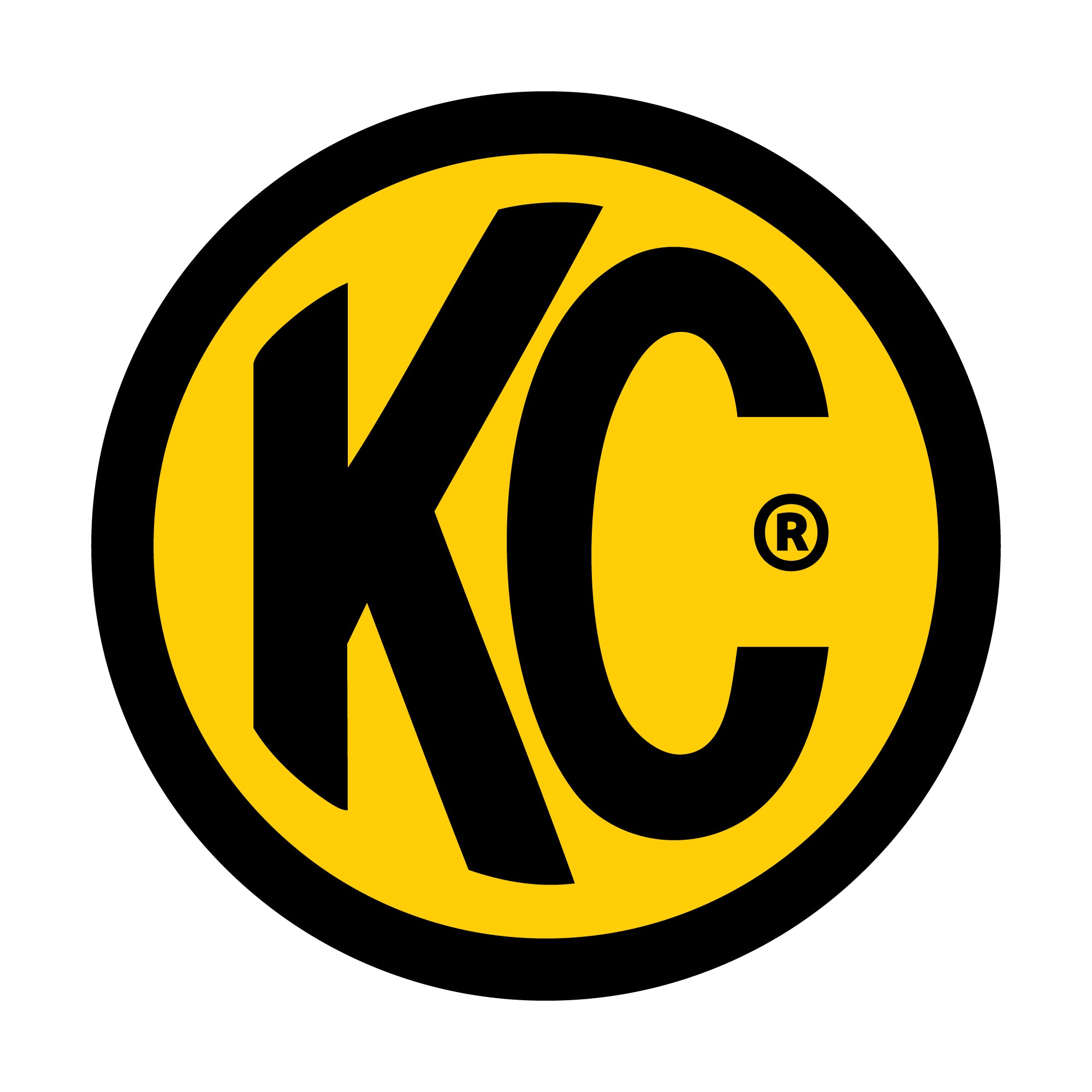 3" Round Decal - Yellow / Black KC Logo - #9900