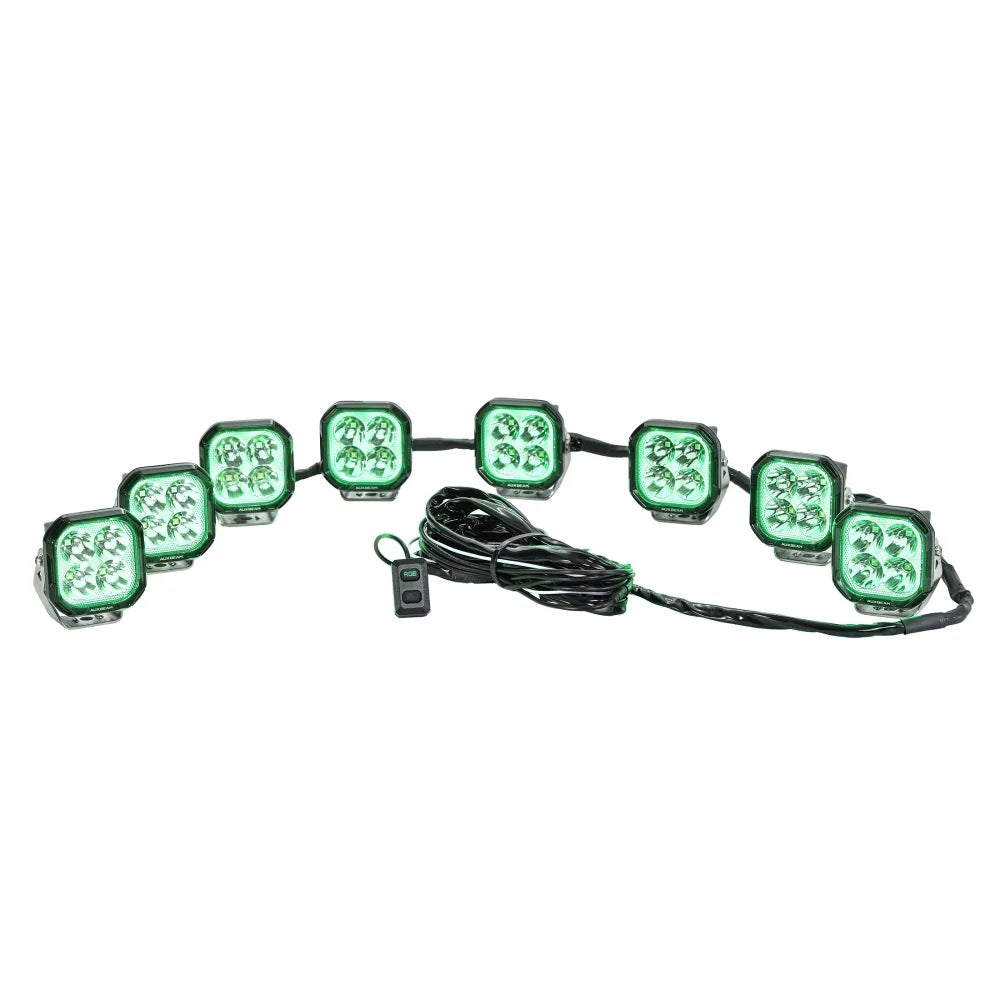 Color Play Series RGB Version 8-LED Pod Light Power Wiring Harness Kit with 3 PIN DT Plug